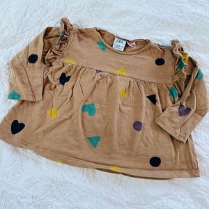 Zara, long sleeve ruffle shirt